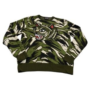 RIPNDIP-Tiger Nerm Knit Sweater - Green Camo-M